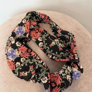 Floral Black Headband